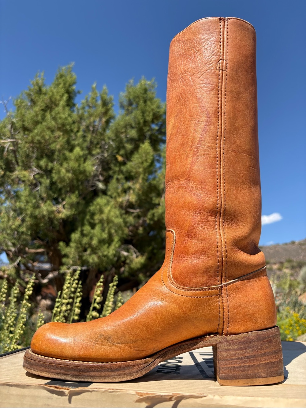FRYE πΊπΈVTG 1960-1970βs Campus Tall Boots Black Label - Picture 4 of 16